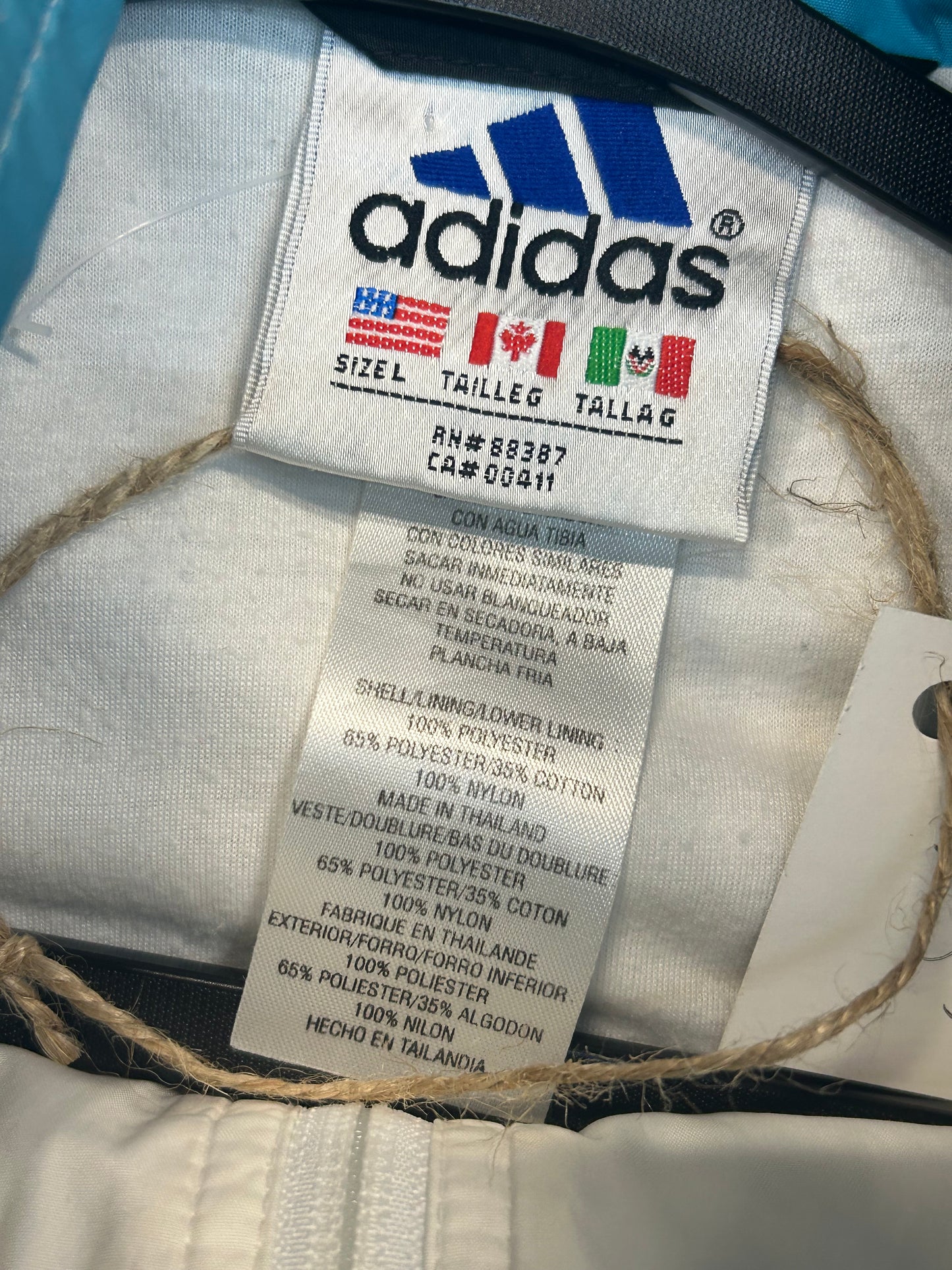 Vintage Adidas Track Jacket Blue and Black Stripe