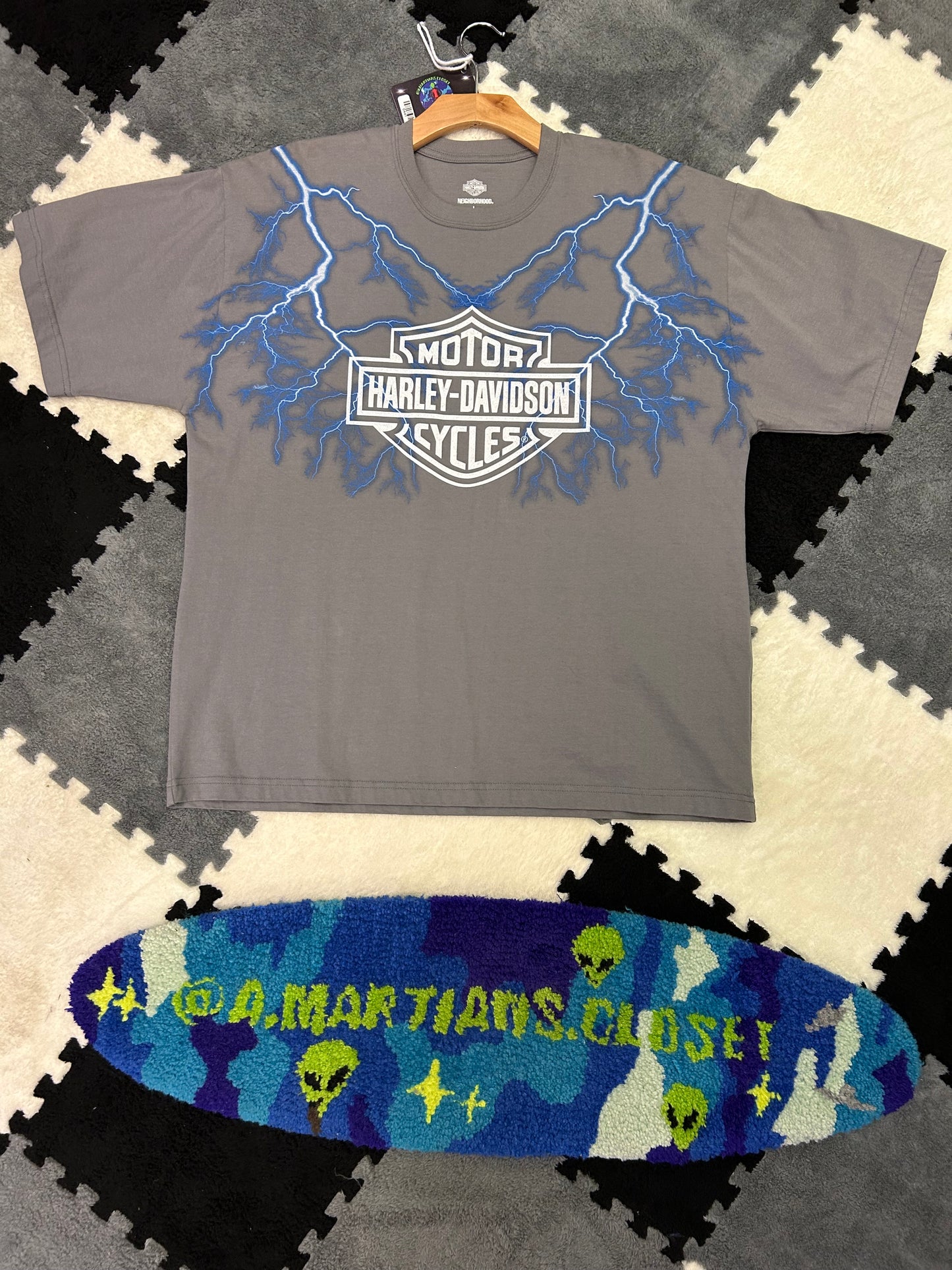 Rare Harley Davidson X Neighborhood Lighting Bolts Tee