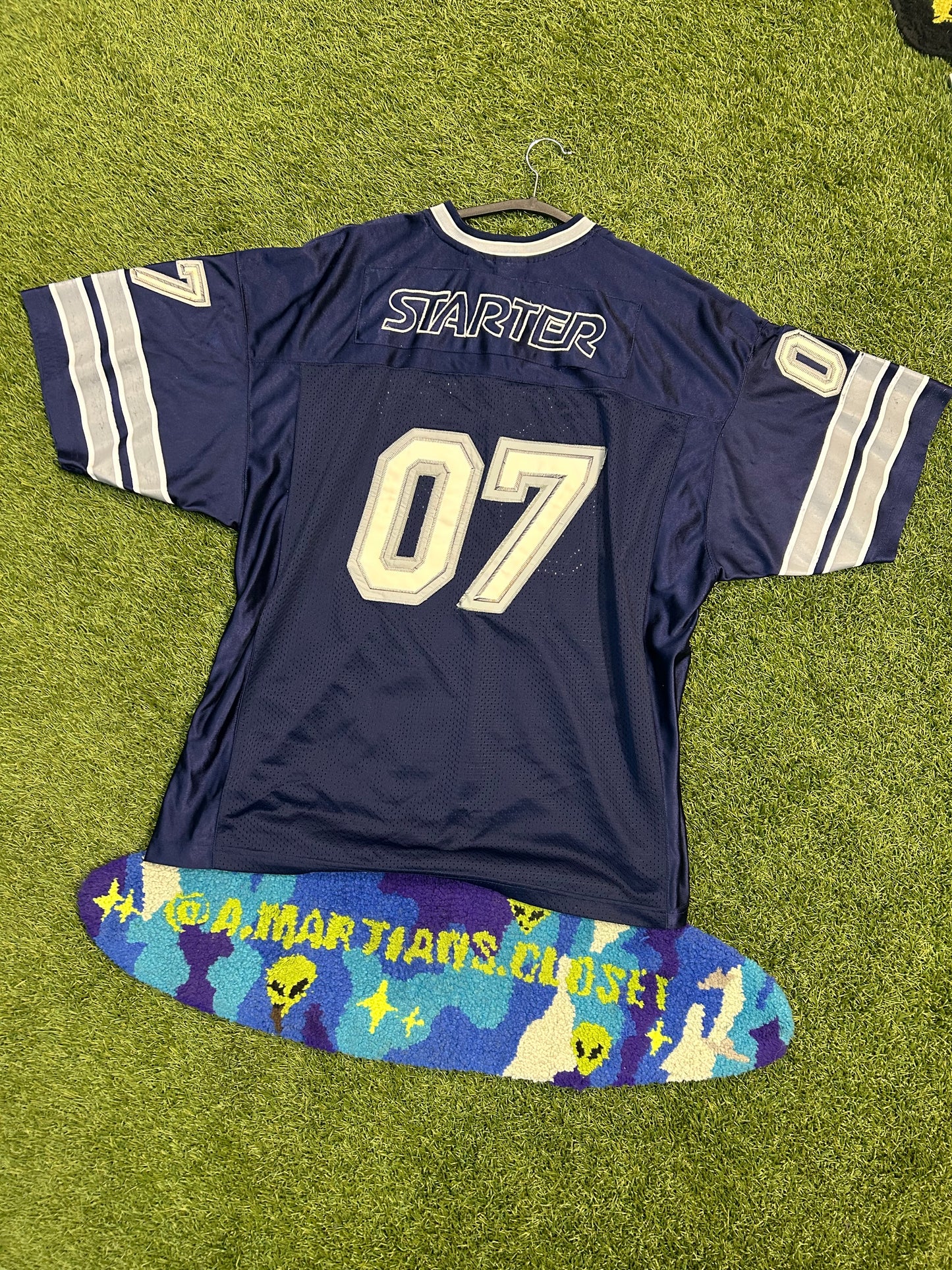 Vintage Starter #07 Blue Football Jersey