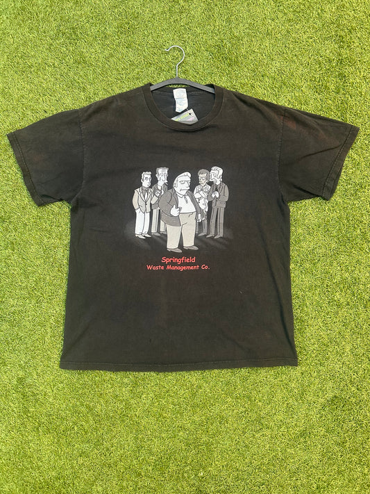 Y2K Simpsons Springfield Waste Management Co Tee