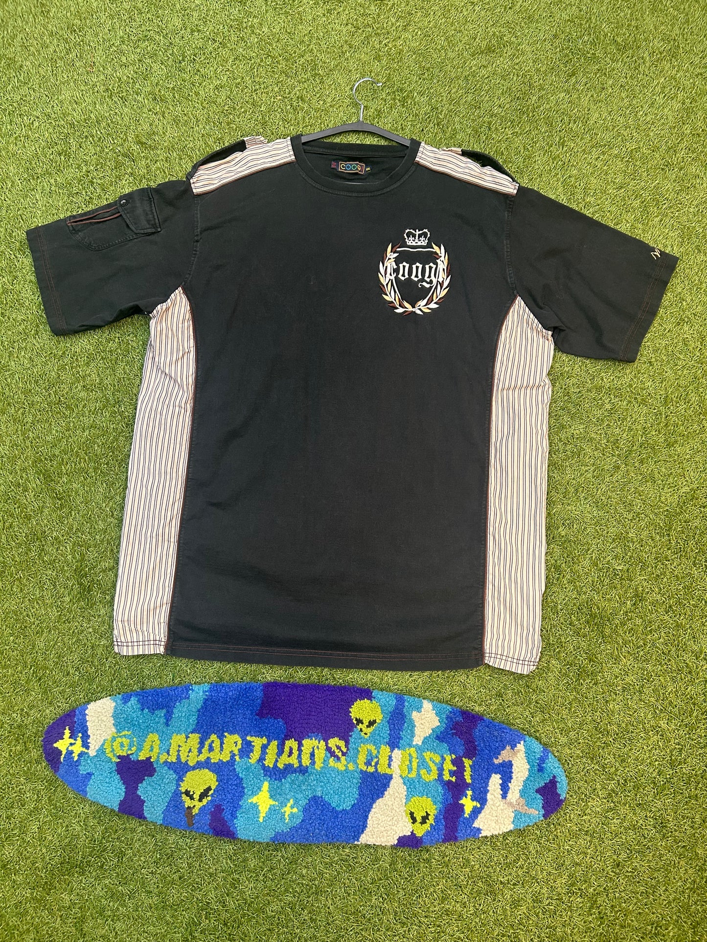 Y2K Coogi Embroidered Brown Logo Tee