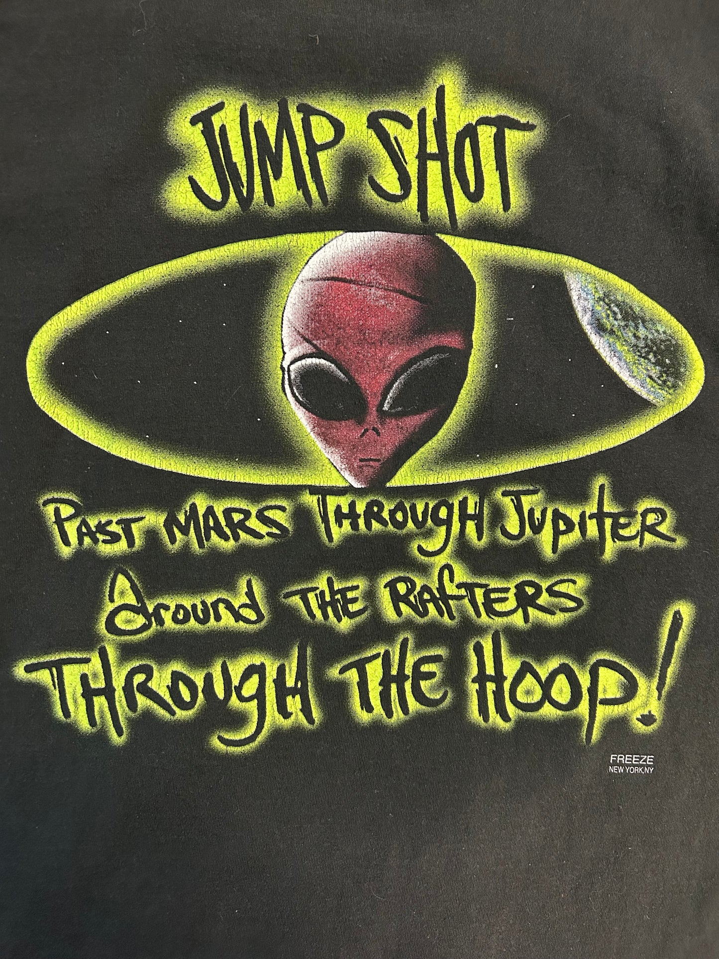 Vintage Alien With A Jumpshot Basketball Tee