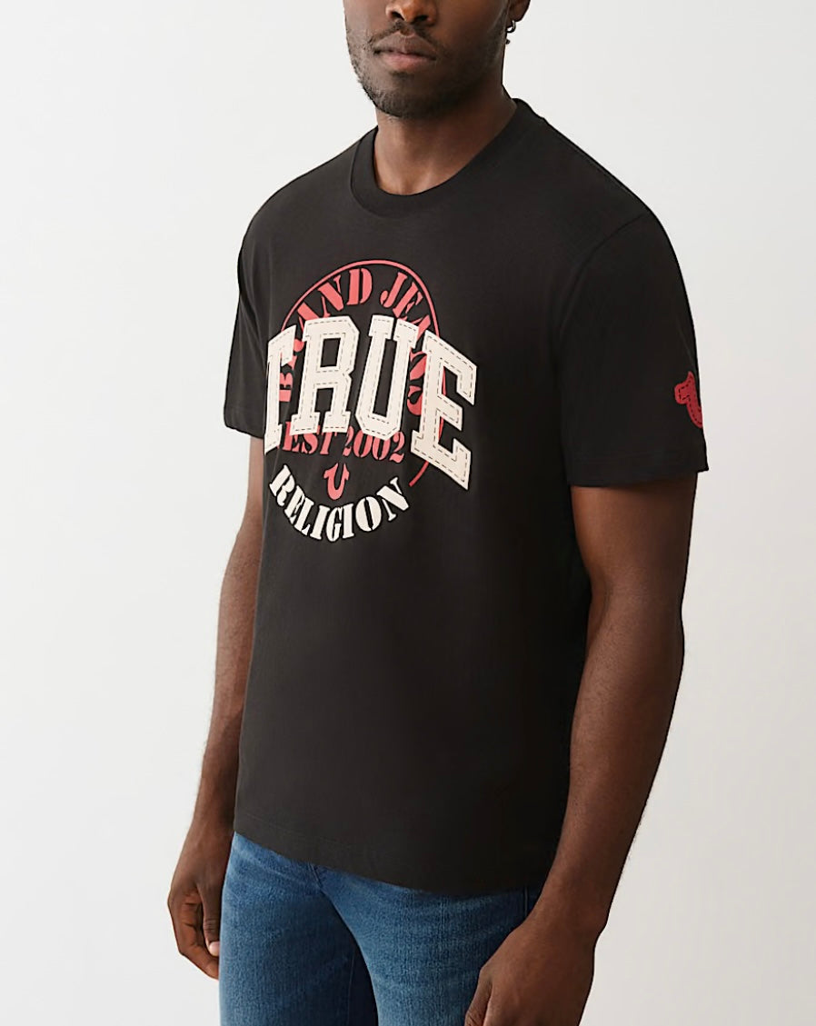 True Religion Logo Stitch Appliqué Tee