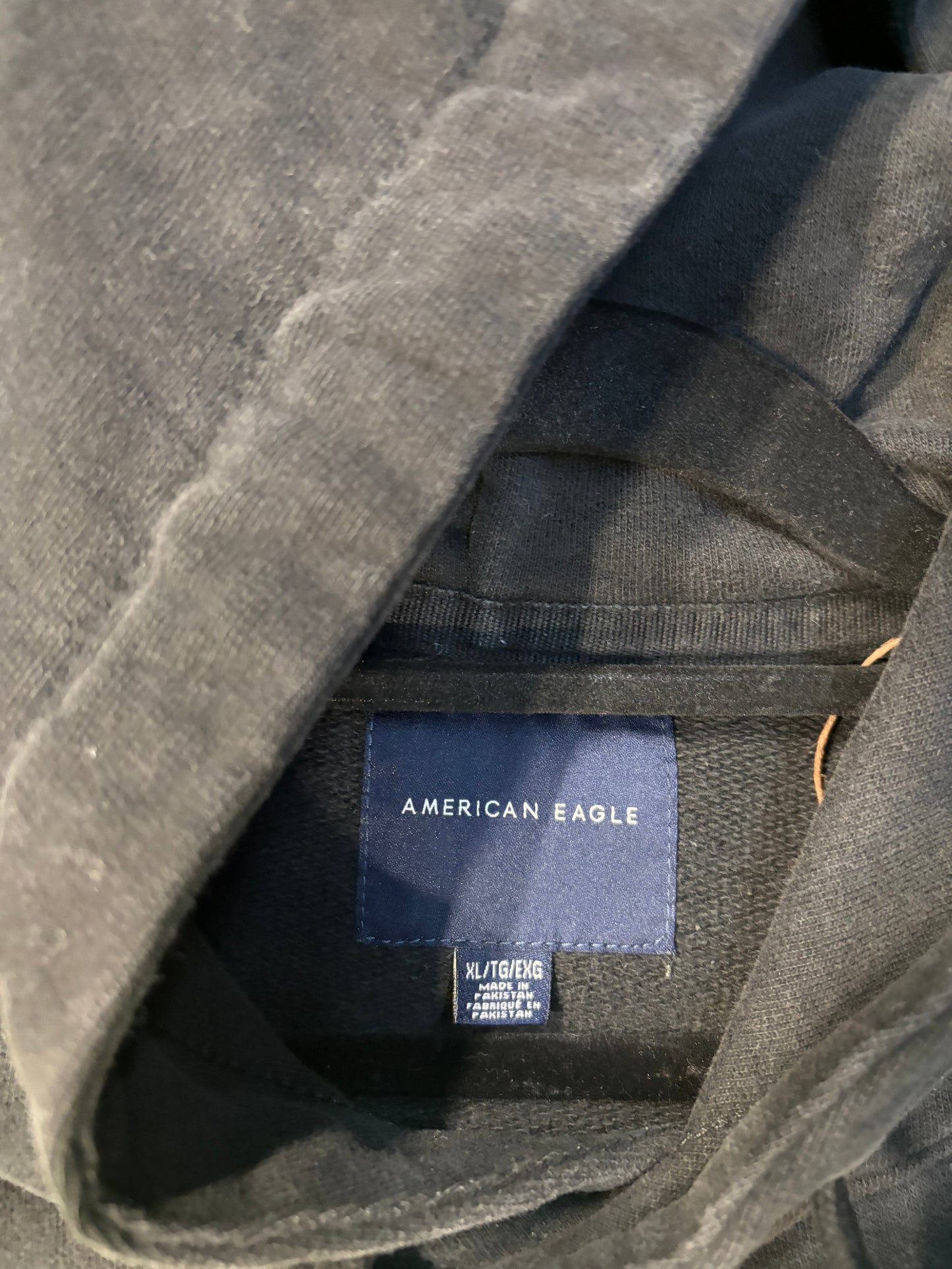 Black and Lime Green American Eagle Hoodie Size XL