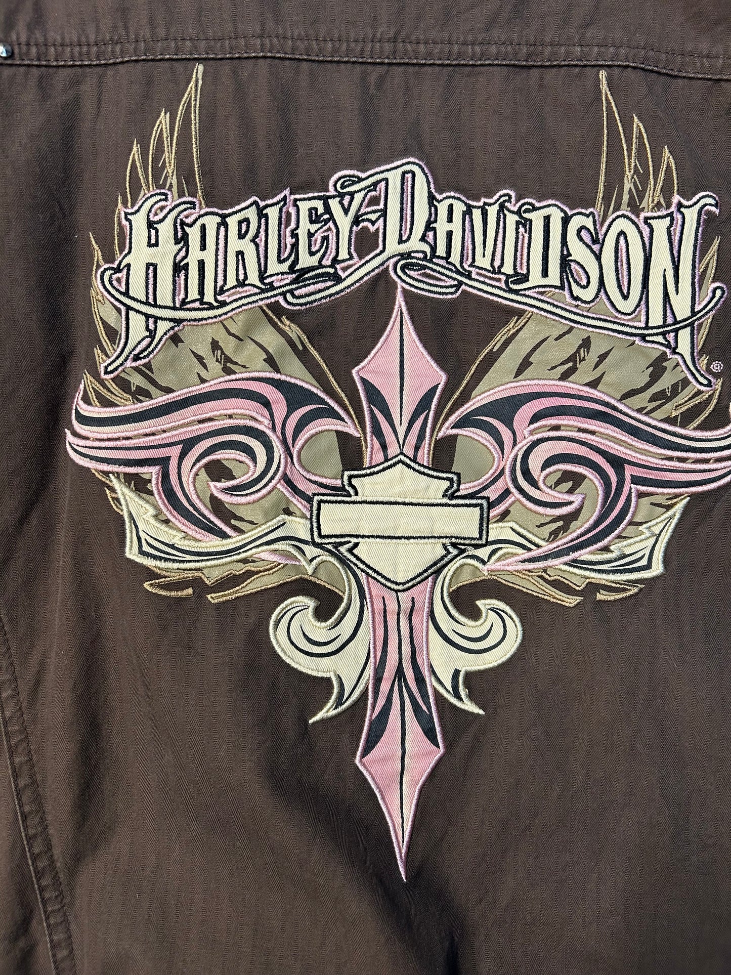 Vintage 90s Harley Davidson Pink Under Hoodie Women’s Jacket