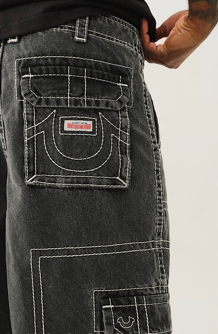 True Religion Baggy Big T Cargo Jeans