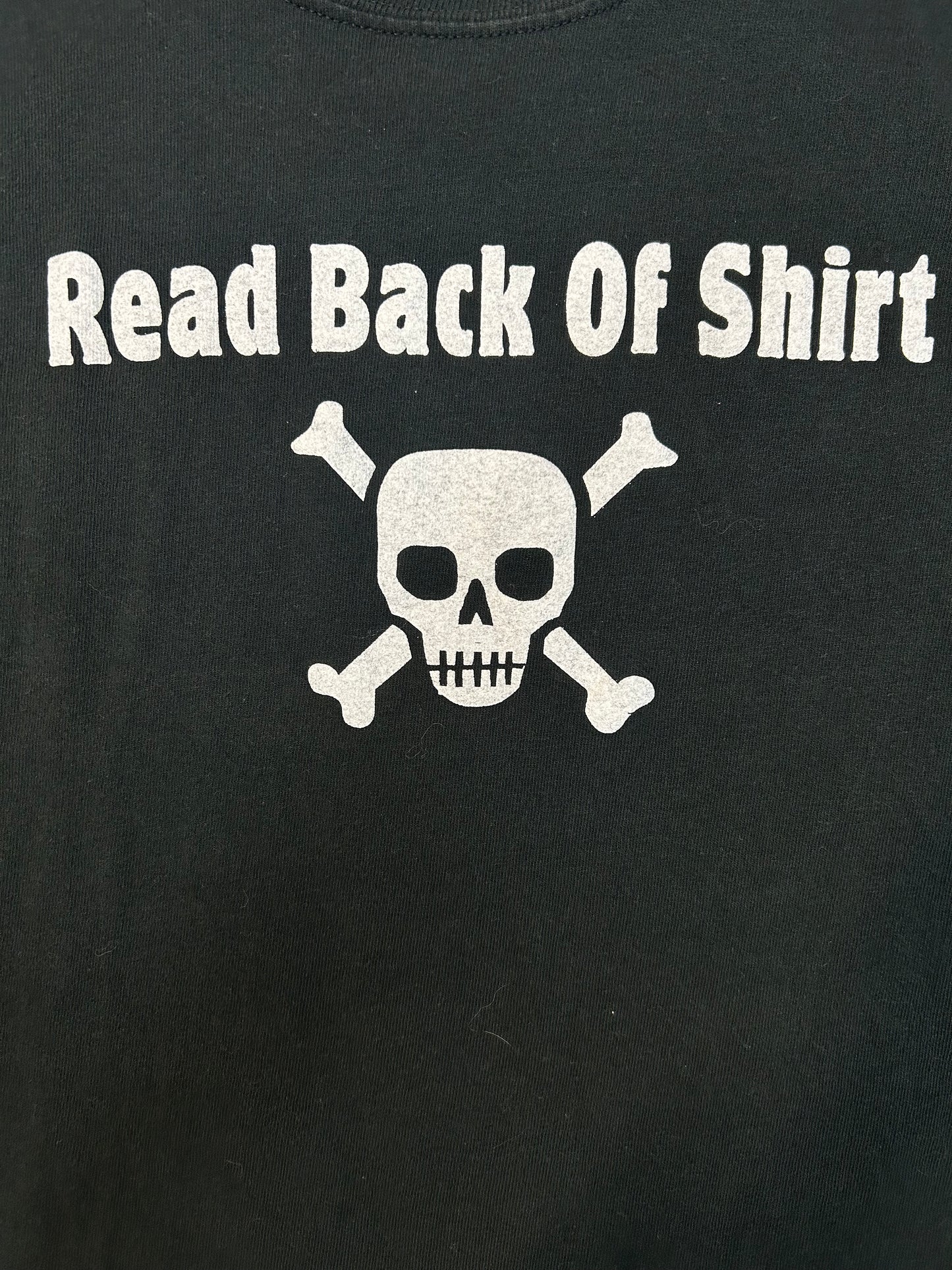 Y2K Read Bak Of Shirt Funny Tee