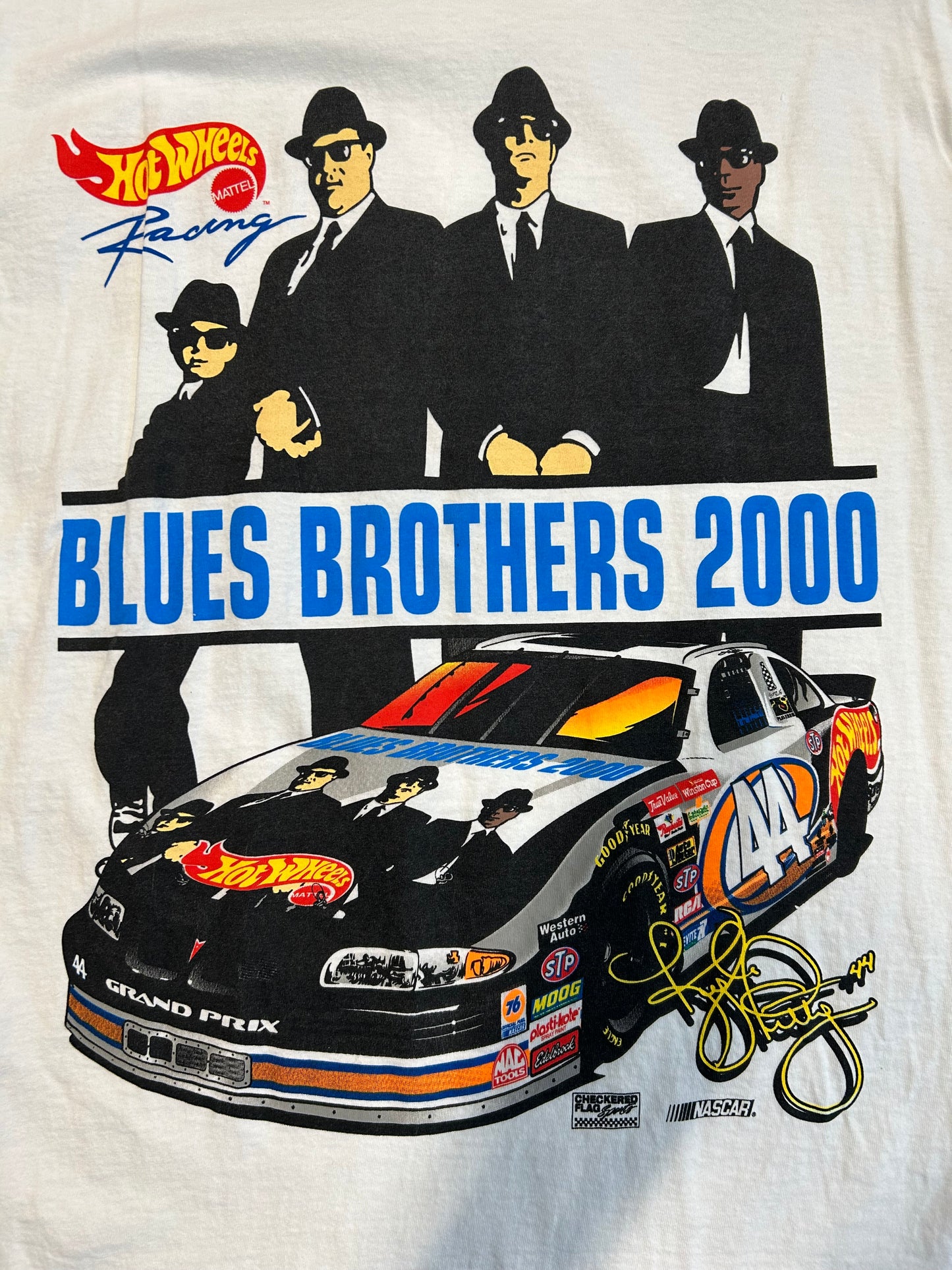 Vintage 1998 Blues Brothers Hot Wheels NASCAR Tee