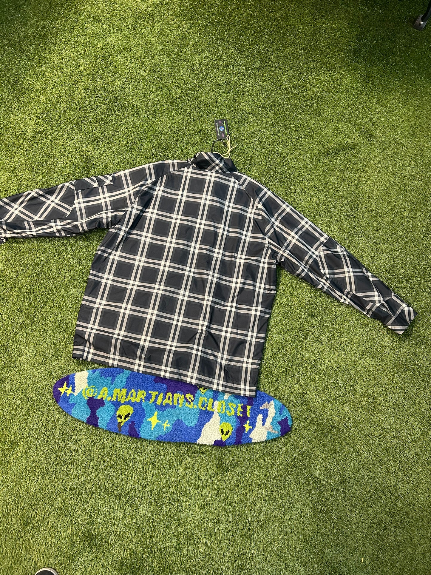 Y2K Jordan Prowler Plaid Windbreaker Jacket