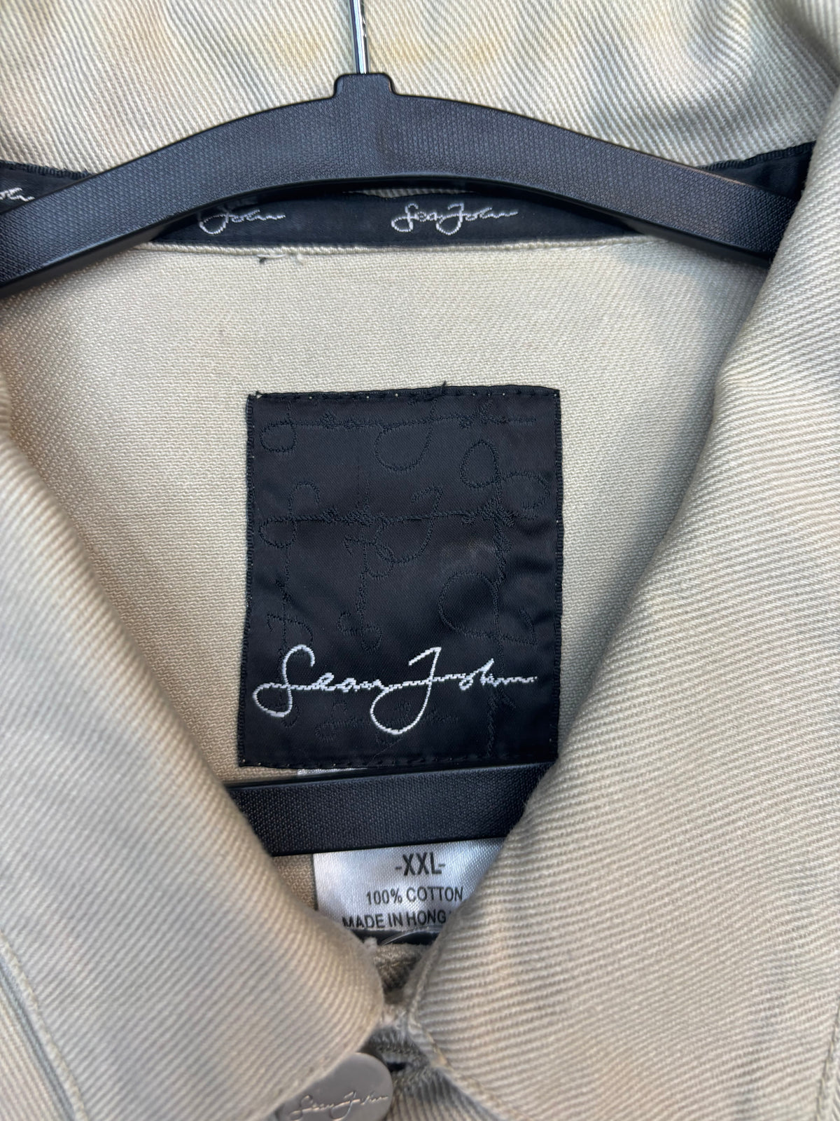 Vintage Beige Cotton Work Jacket