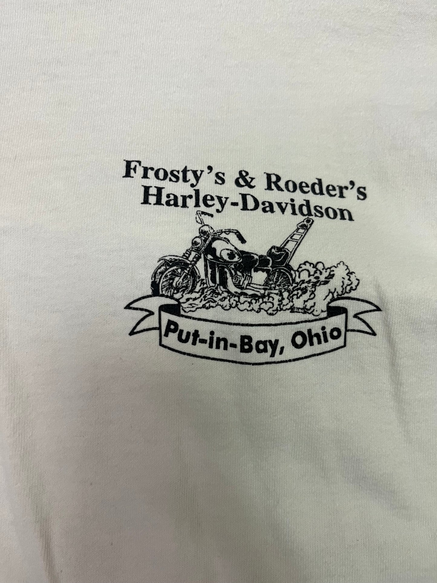 Vintage 1996 Put In Bay Frostys Bar Harley Davidson Tee