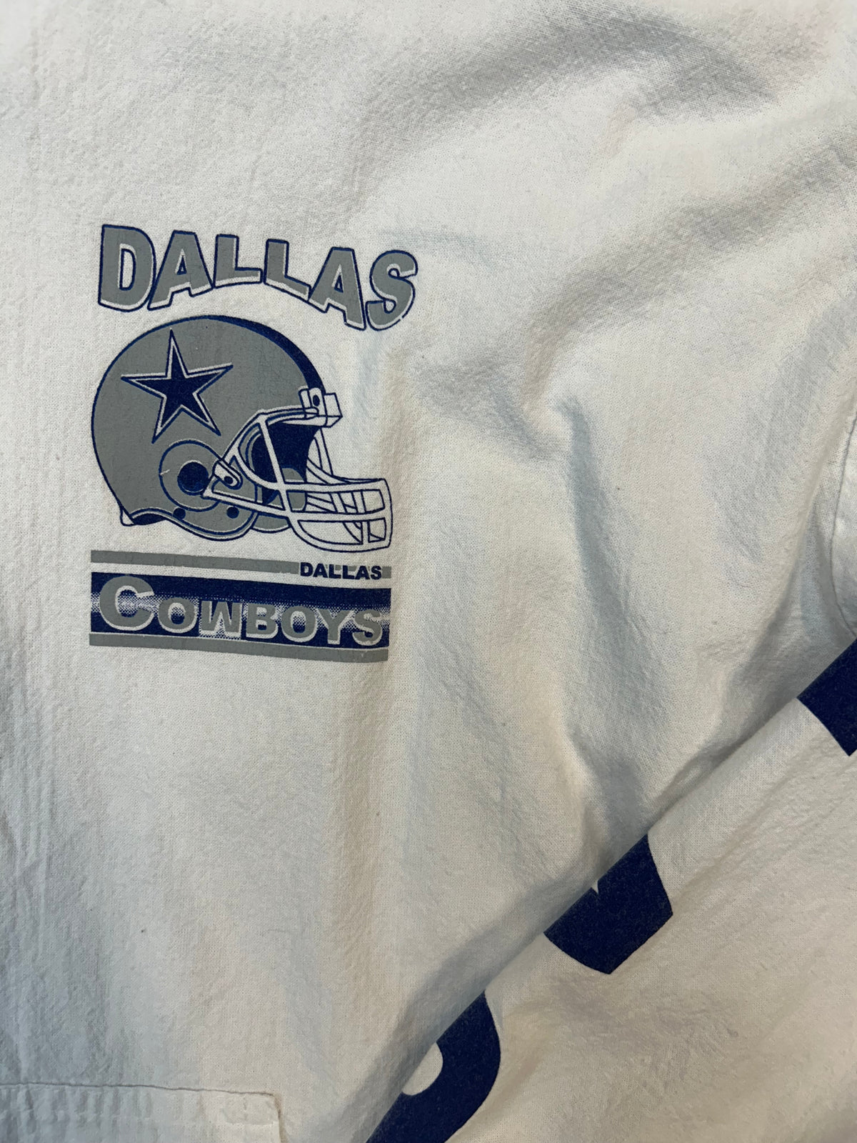 Vintage 90s Dallas Cowboys Drawstring Lightweight Jacket