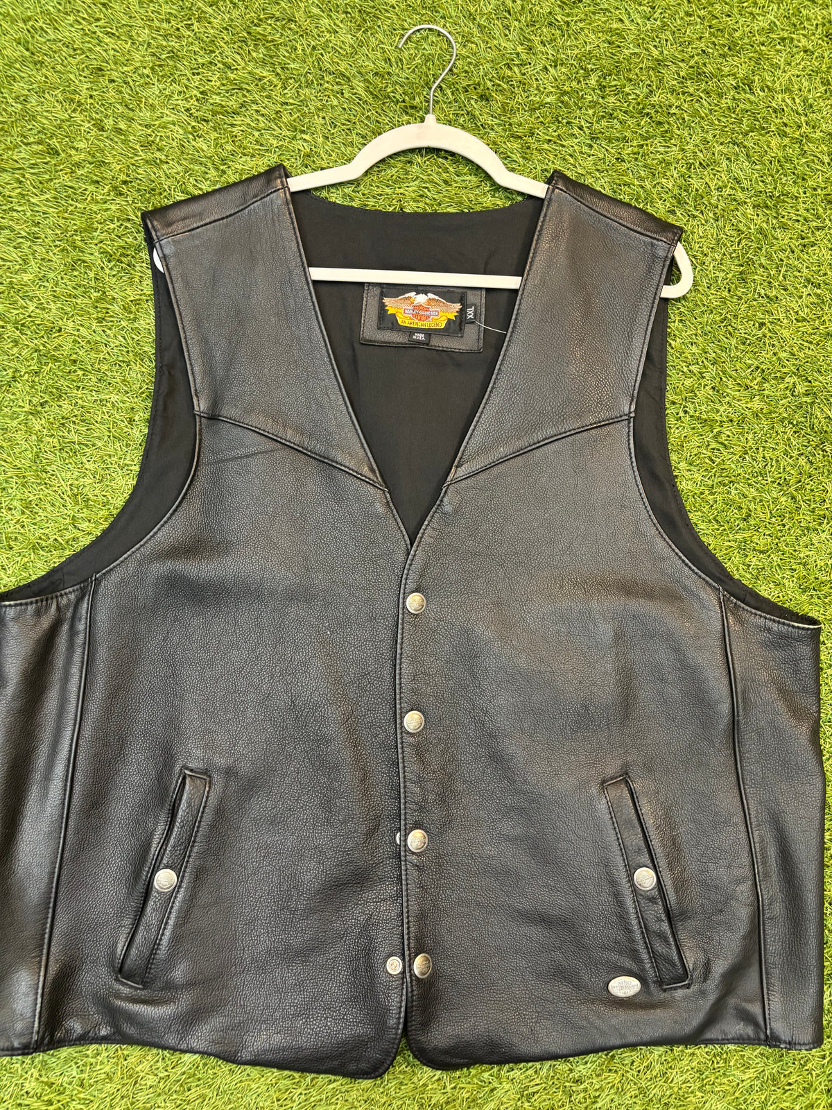 Vintage Harley Davidson Leather Vest