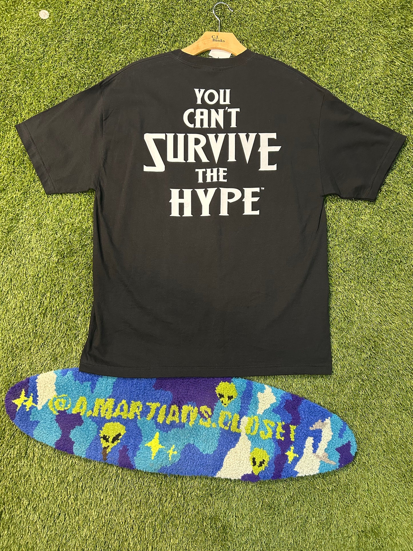 Year 2002 WWF Stone Cold Steve Austin Balck and White You Can’t Survive The Hype Tee
