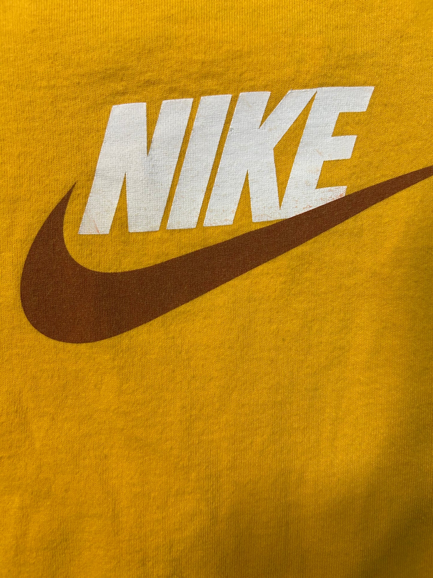 Y2K White Nike On the Yellow & Brown Swoosh