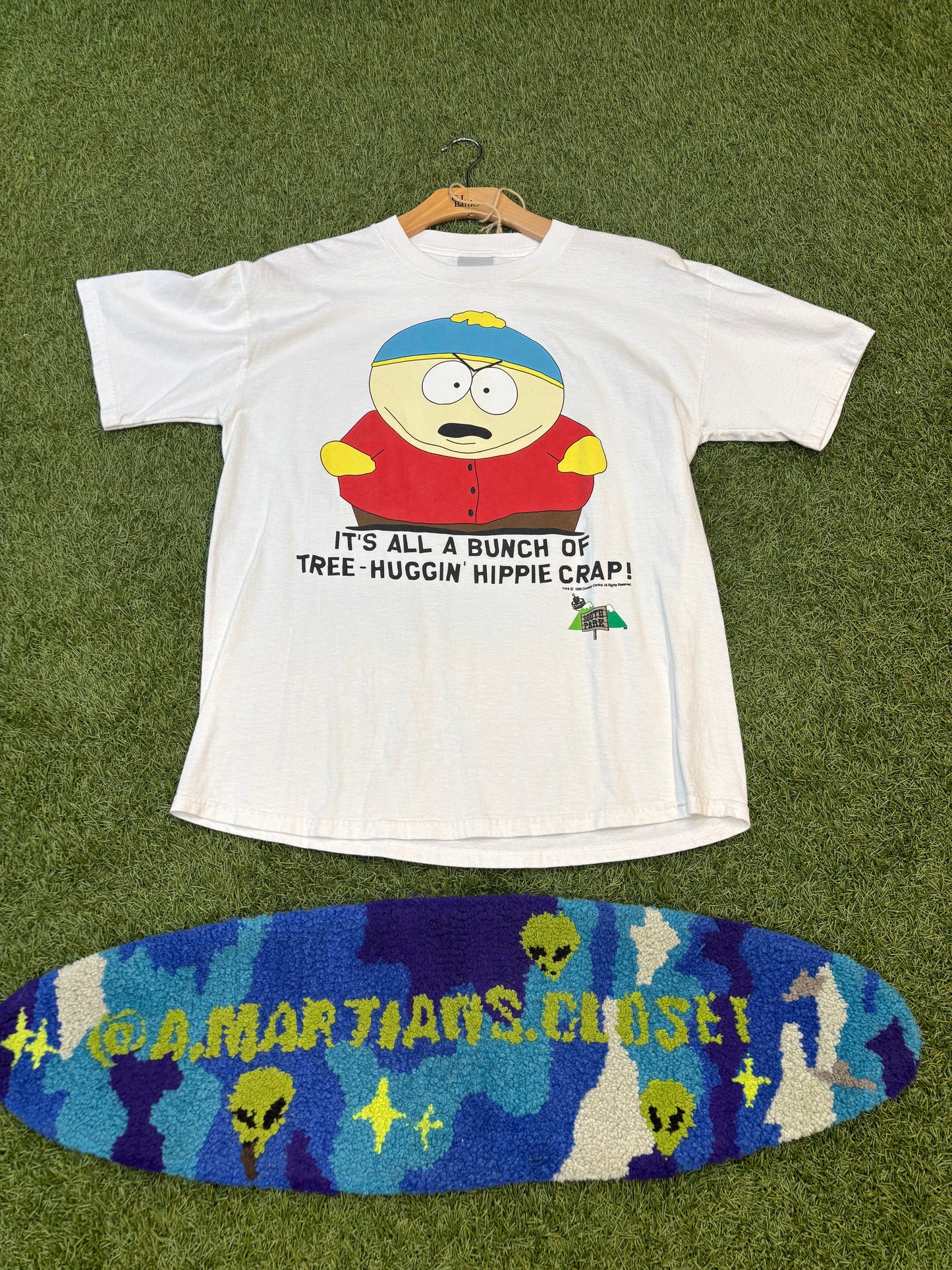 Vintage 1998 Cartman South Park Hippie Graphic Promo Tee