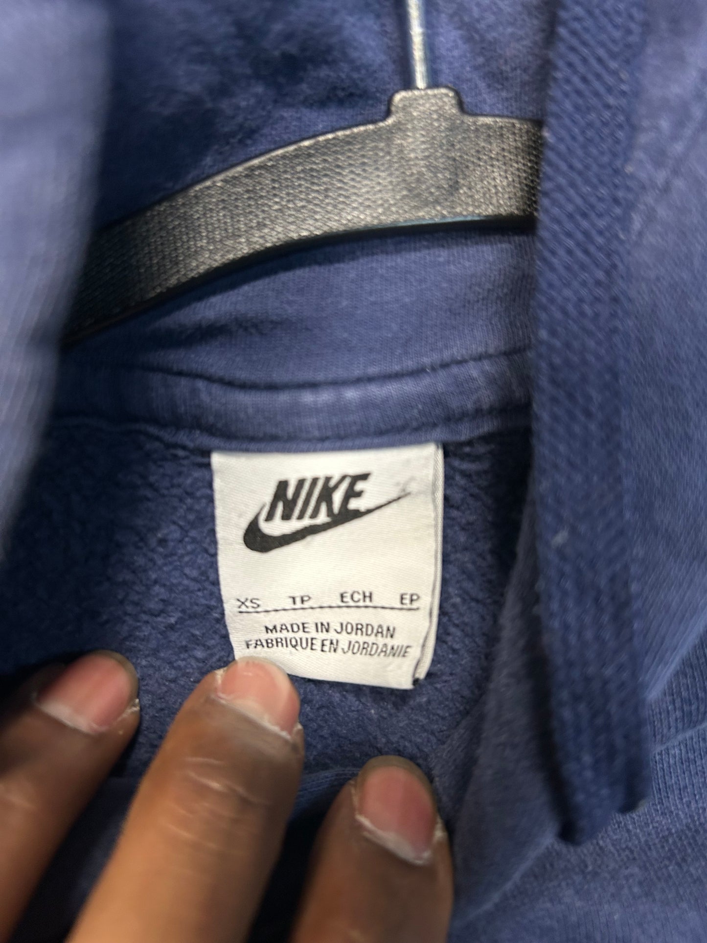 Y2K Nike Hoodie Navy Small Logo