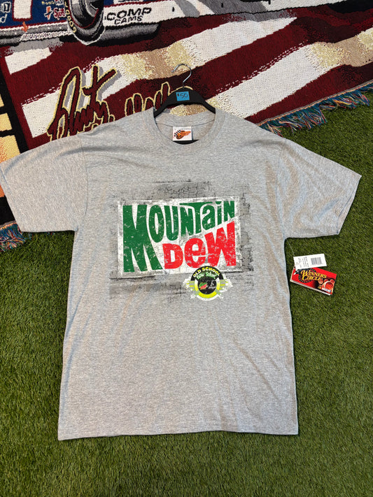 2008 Dead stock Dale Jr Mountain Dew Amp Energy NASCAR T-Shirt Size Large Winners circle tag