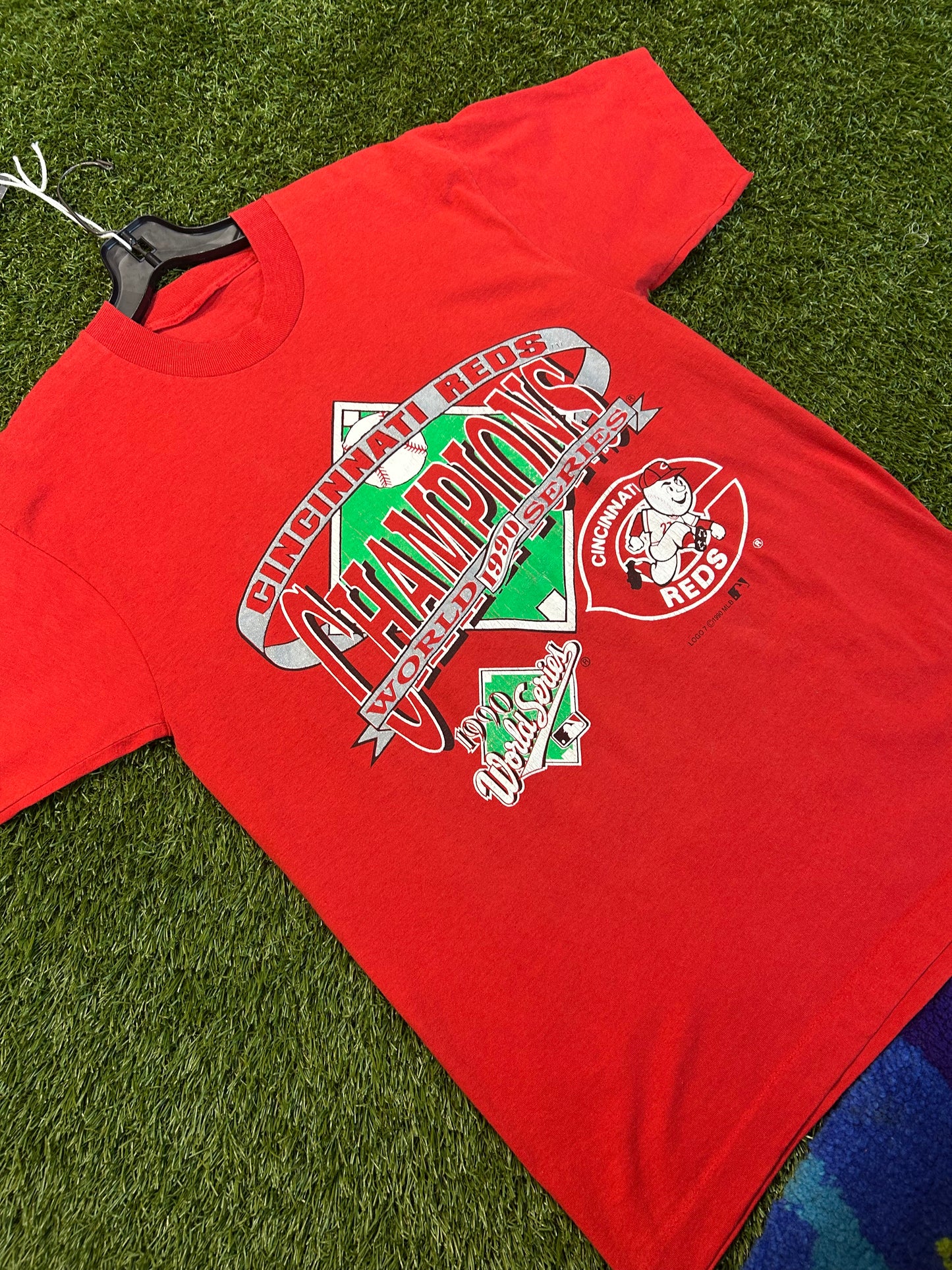 Vintage 1990 Cincinnati Reds Logo 7 Tee