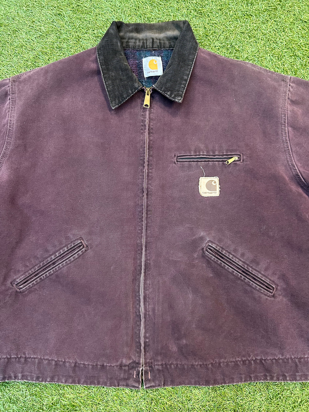 Rare Vintage J43 Light Fade Burgundy Detroit Style Carhartt Jacket