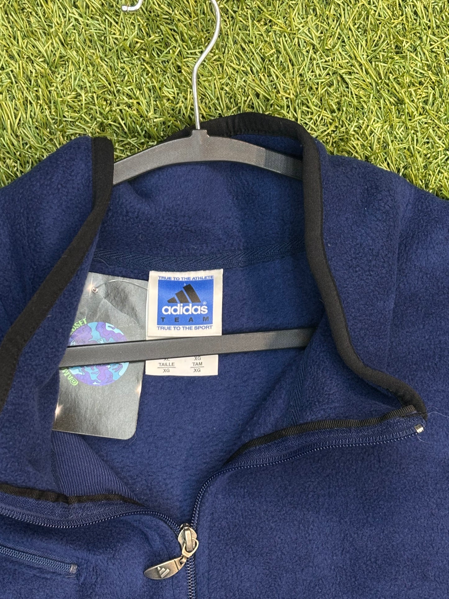 Vintage Fleece Adidas Zipper Vest