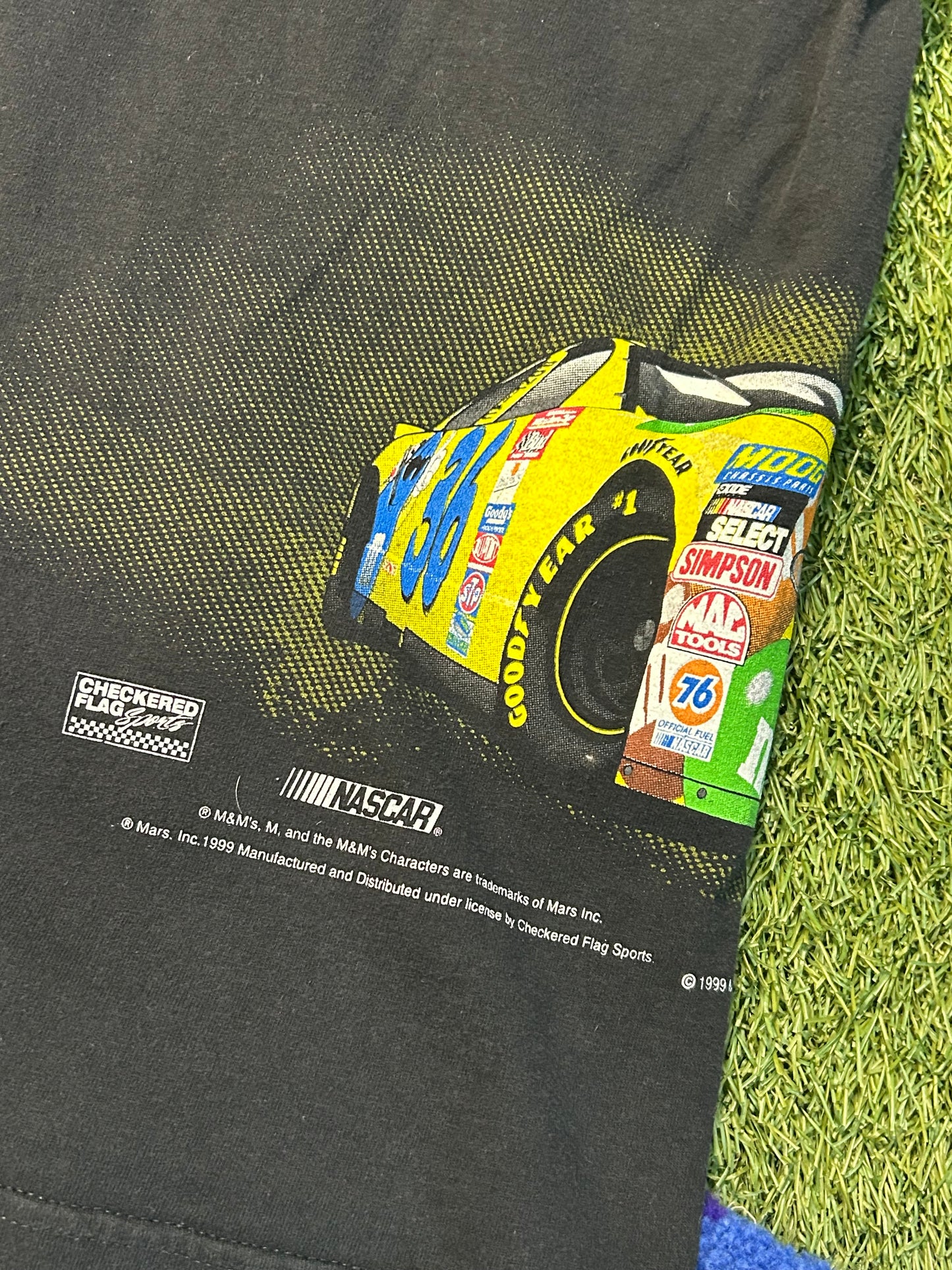 Vintage 1999 Ernie Irvan M&M NASCAR Tee