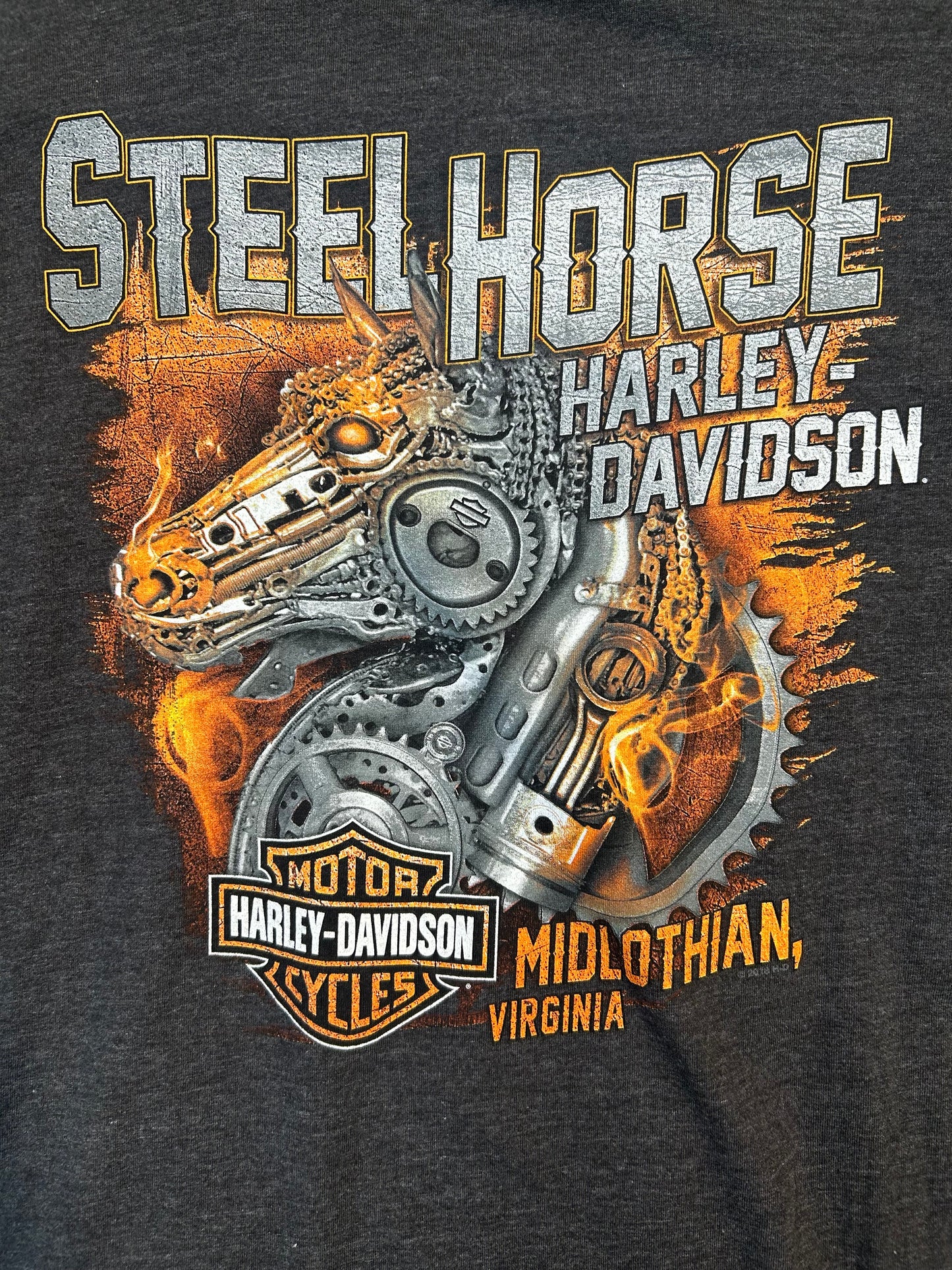 Y2K Harley Davidson Midlothin Virginia Long Sleeve Tee