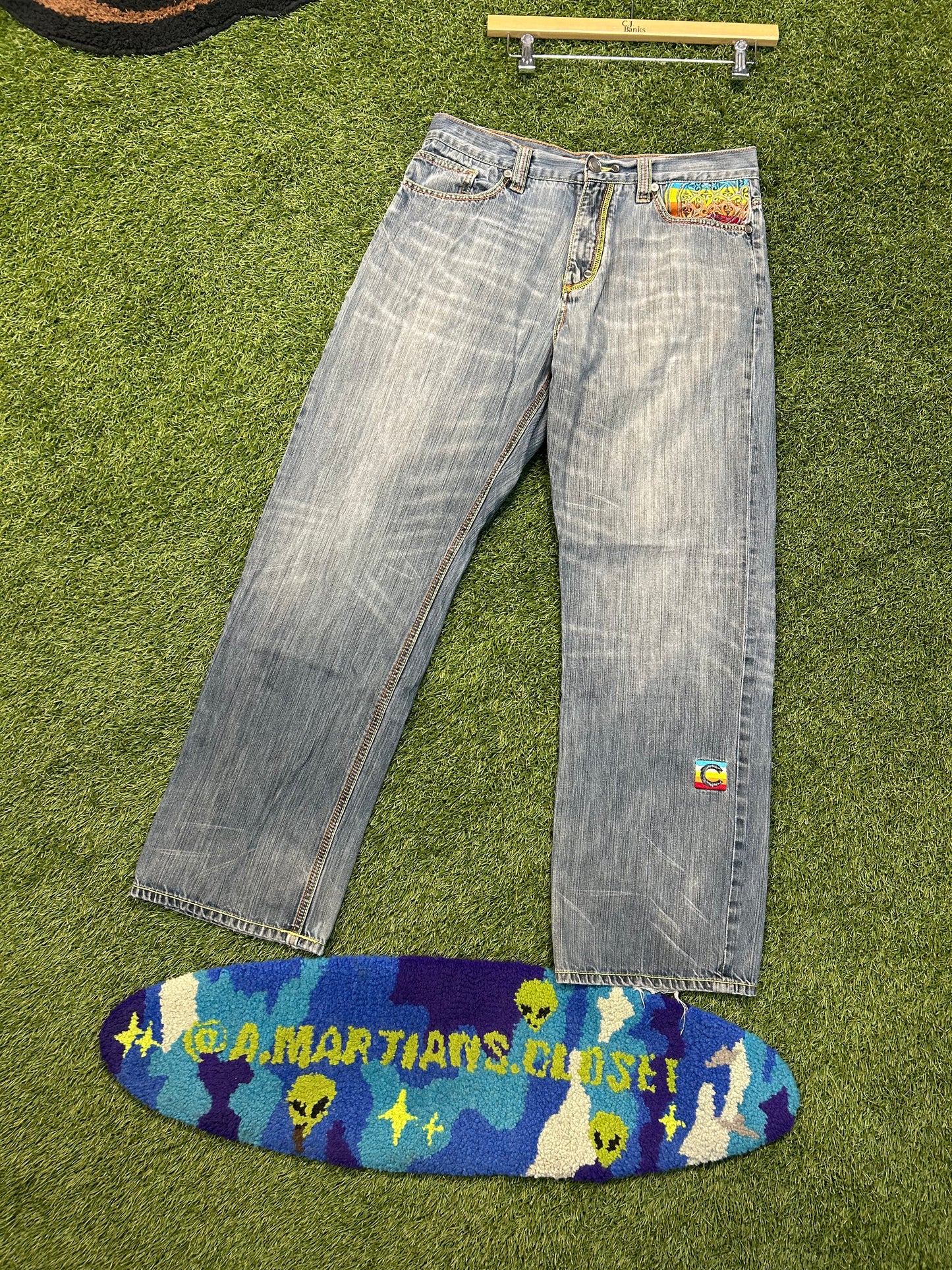 Y2K Coogi Multi Color Big G Jeans