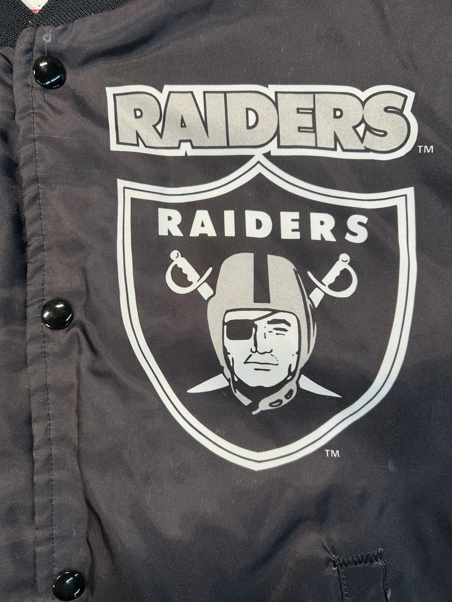 Rare Vintage 80s Chalk Line Los Angeles Raiders NFL Bomber Jacket