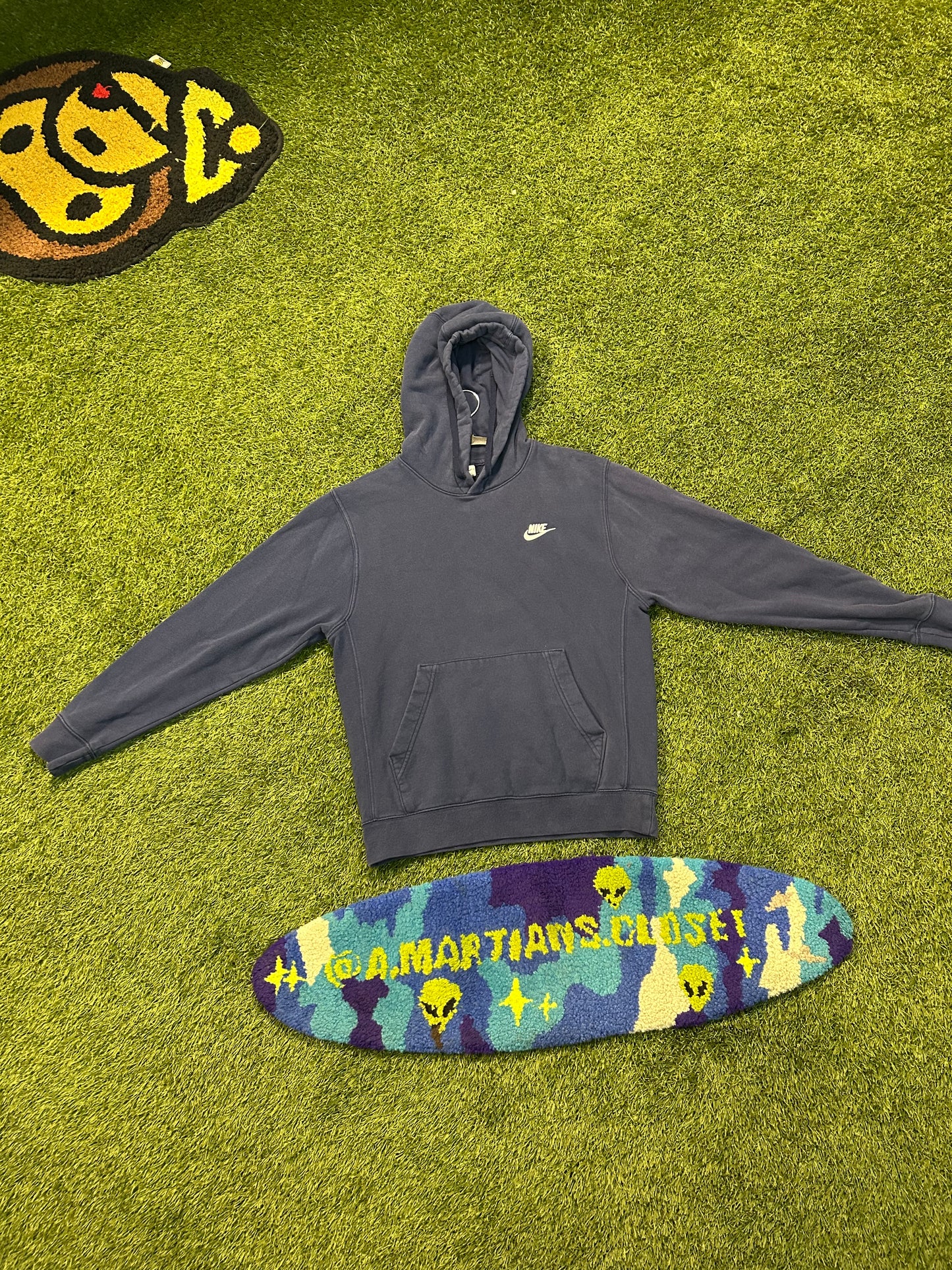 Y2K Nike Hoodie Navy Small Logo