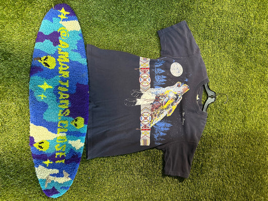 Vintage anvil New Mexico tribal wolf tee