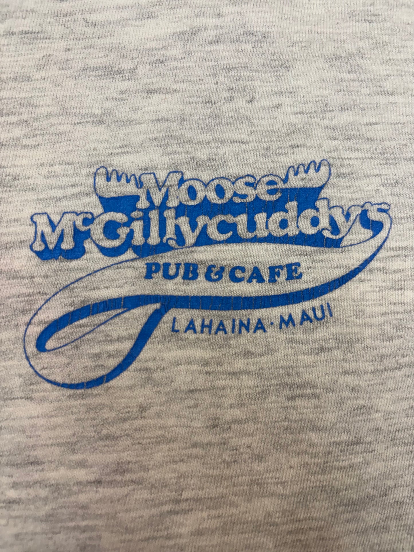 Vintage Light Gray Moose McGillicuddys Pub
