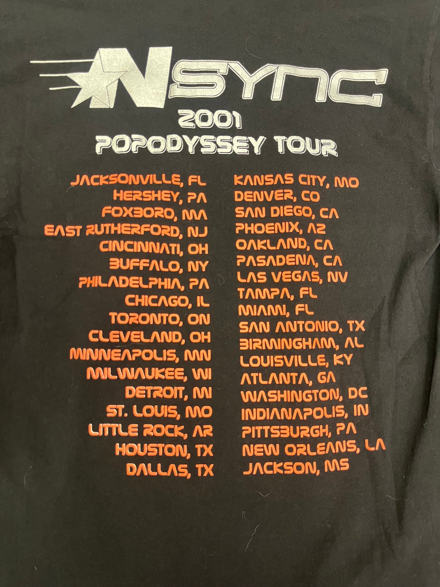 Rare Vintage 2001 NSync Tour Tee