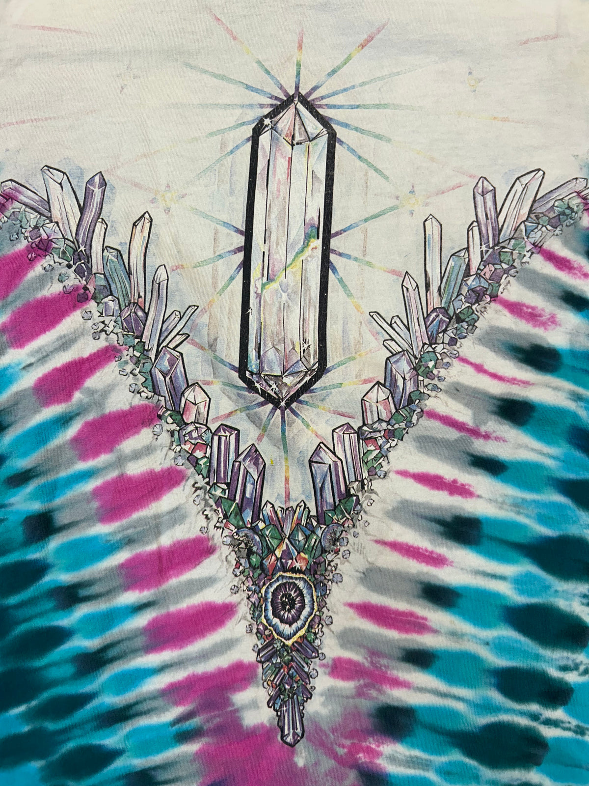 Vintage 90s Liquid Blue Crystals Tee