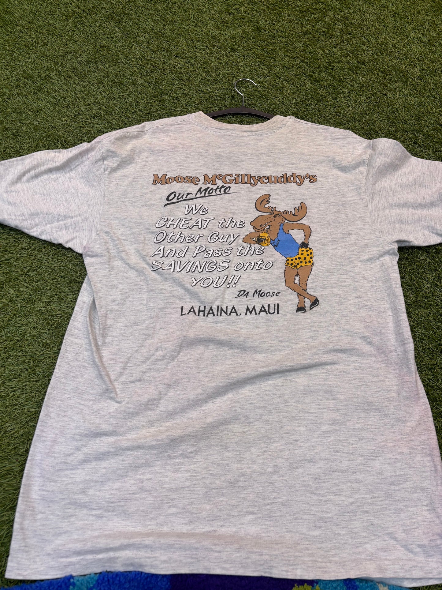 Vintage Light Gray Moose McGillicuddys Pub