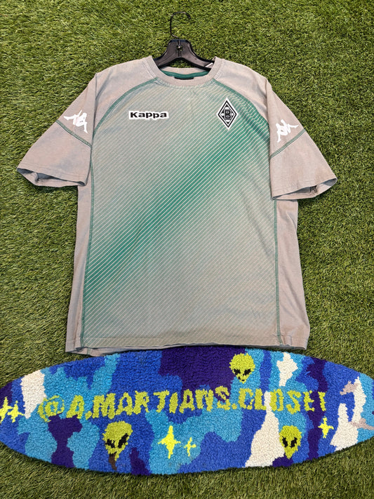 Y2K green striped Kappa T-shirt