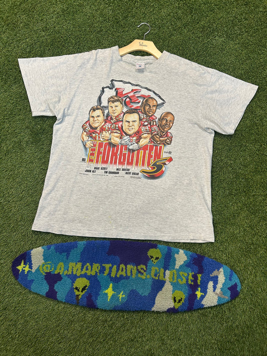 Vintage 1995 NFL Kansas City Chiefs The Forgotten 5 Players Tee