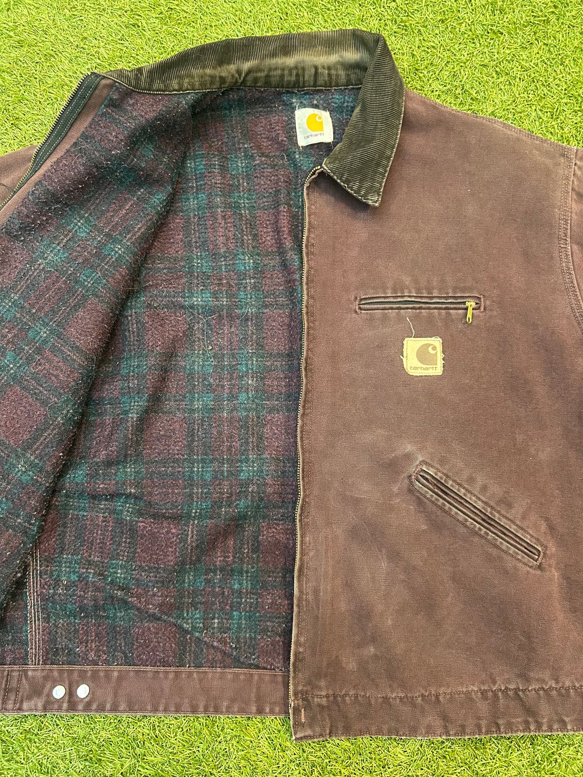 Rare Vintage J43 Light Fade Burgundy Detroit Style Carhartt Jacket
