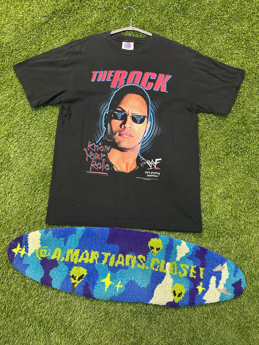 Year 2000 WWF The Rock Know Your Role Tee