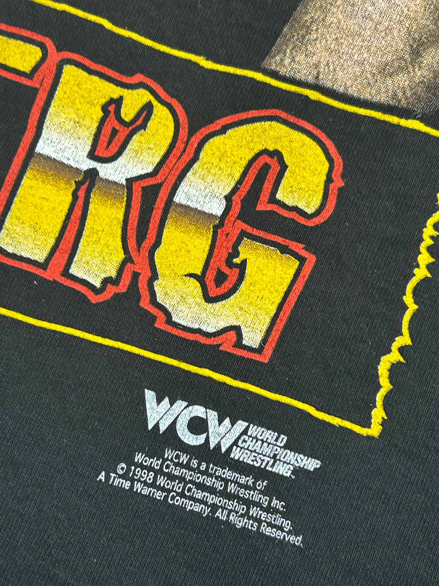 Vintage 1998 World Heavyweight Champion Goldberg ON FIRE V-Neck Tee