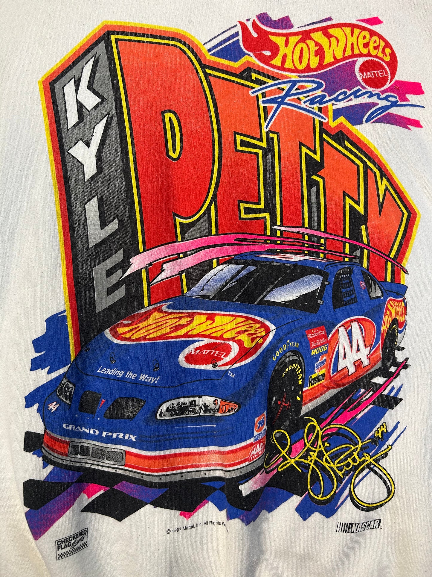Vintage 1997 Mattel X NASCAR Kyle Petty HotWheels Race Team Crewneck