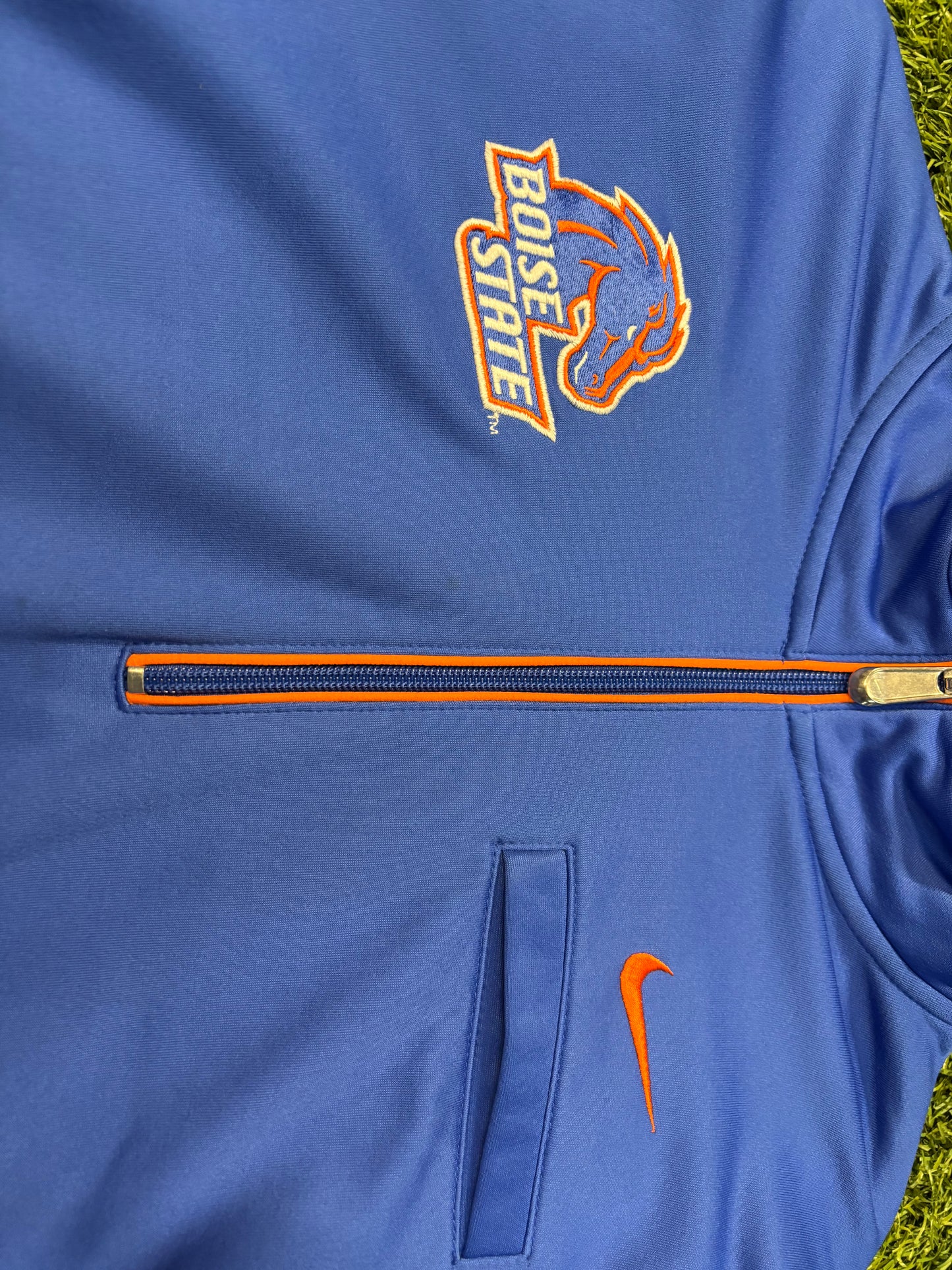Blue Nike Boise State Quarter Zip Jacket Size Large