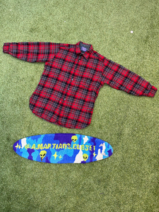 Vintage Pendleton Red Flannel Button Up Shirt