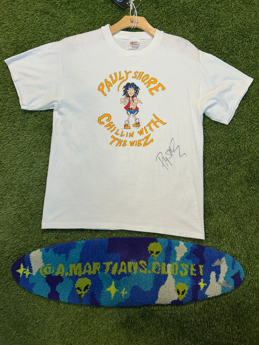 Y2K Pauly Shore Chillin With The Wiez Signed Tee