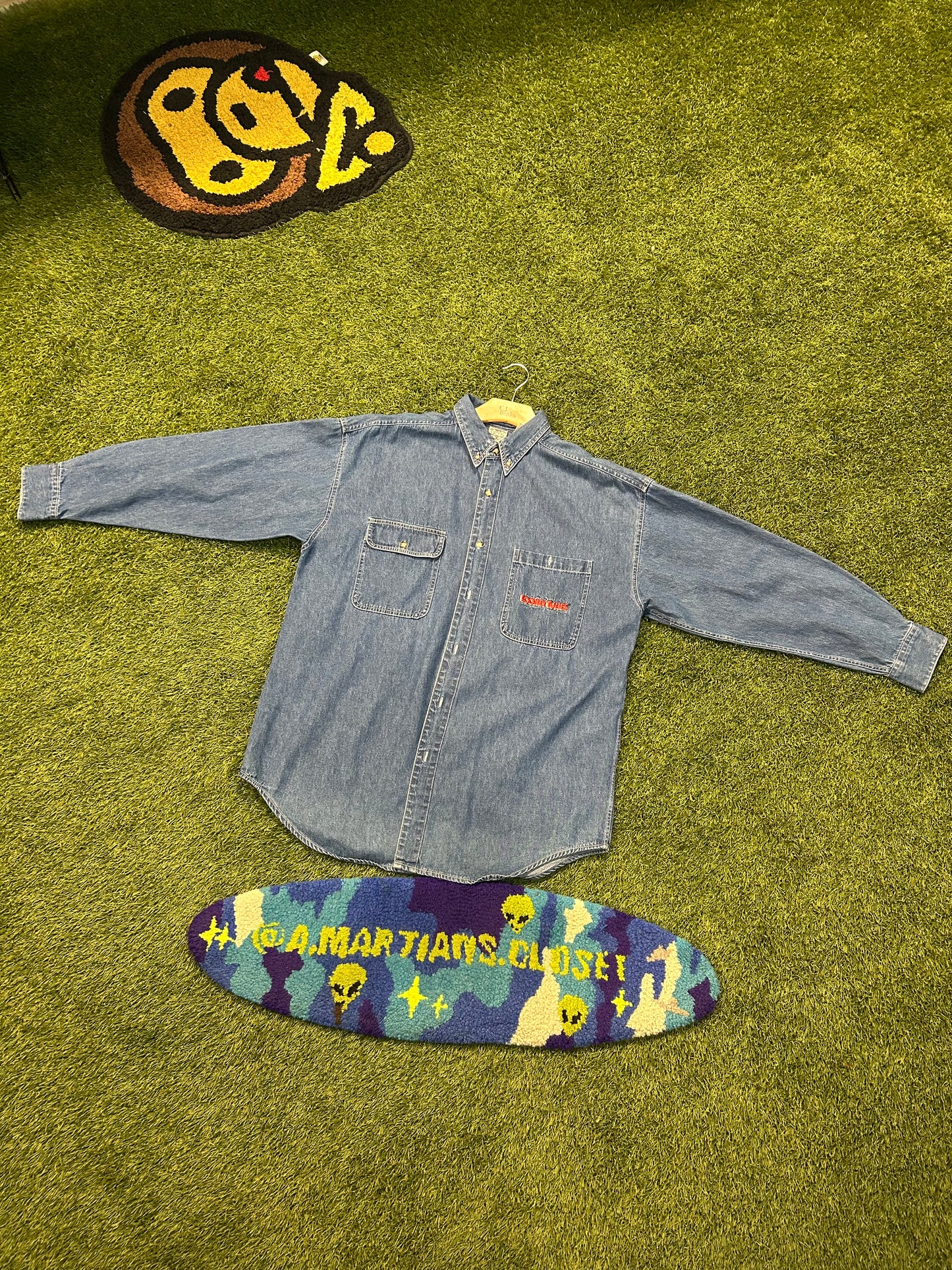 Vintage 1992 Acme Clothing Co. Looney Tunes Crew Denim Button Down