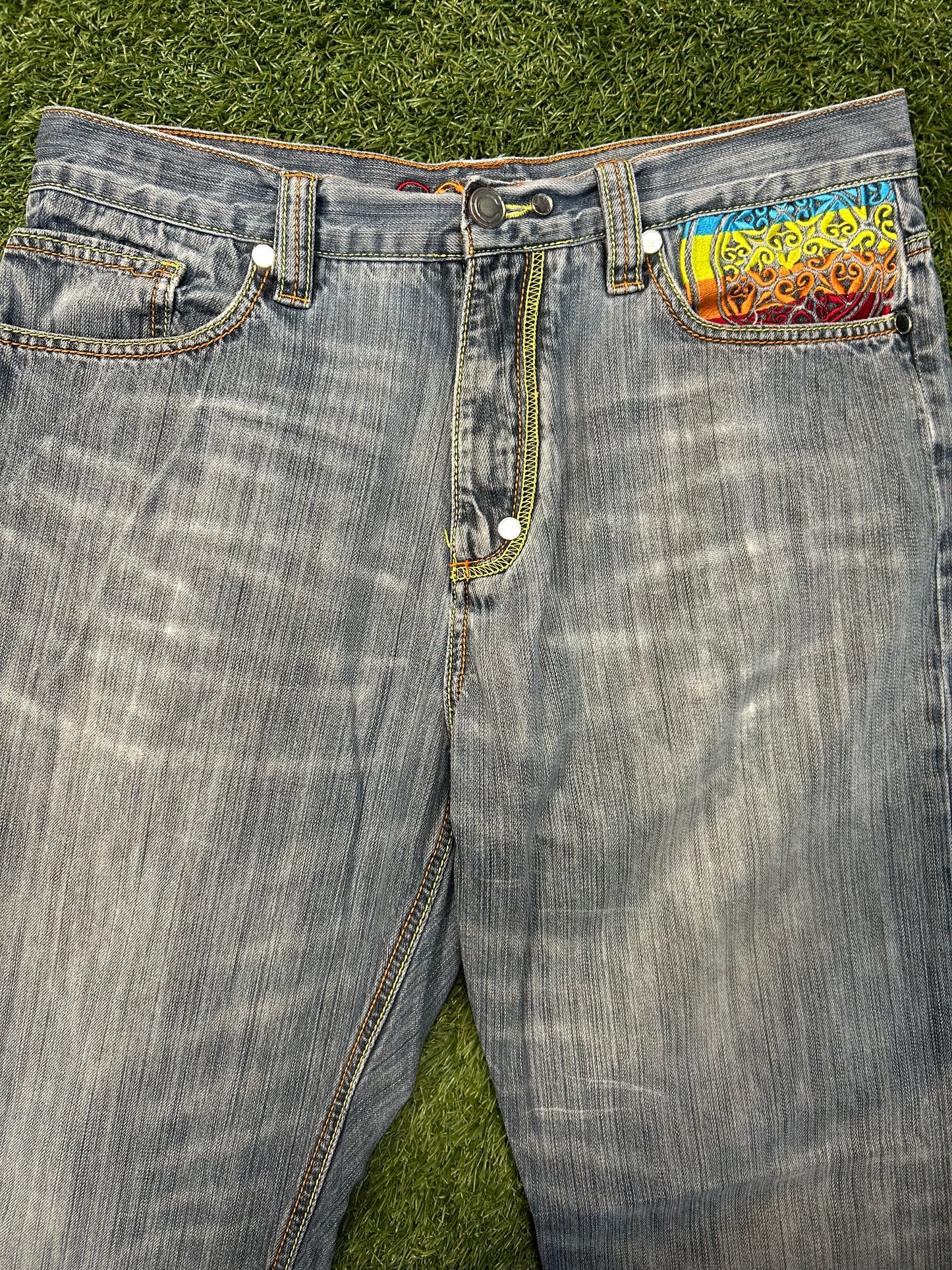 Y2K Coogi Multi Color Big G Jeans
