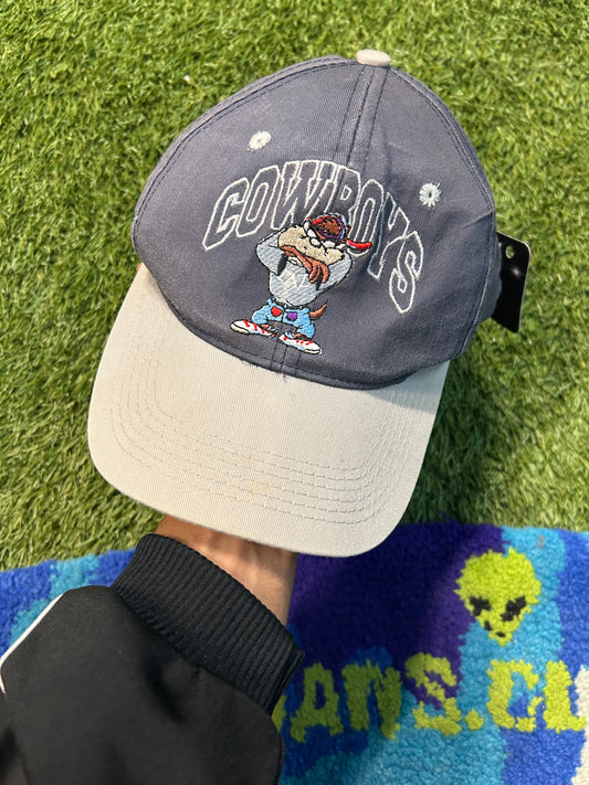 Vintage 1993 Warner Bros Tasmania Devil X Dallas Cowboys NFL SnapBack