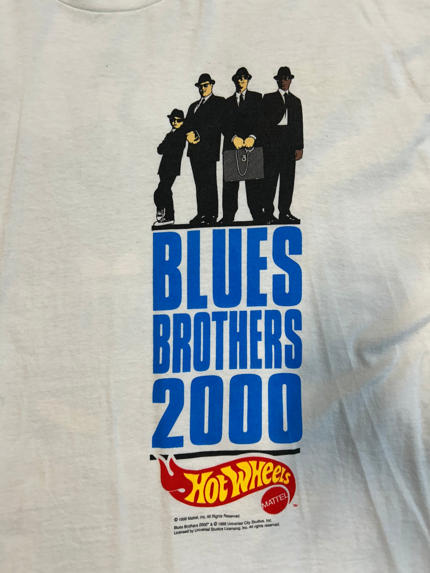 Vintage 1998 Blues Brothers Hot Wheels NASCAR Tee