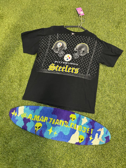 Y2K Pittsburgh Steelers Metal Plate Graphic Tee