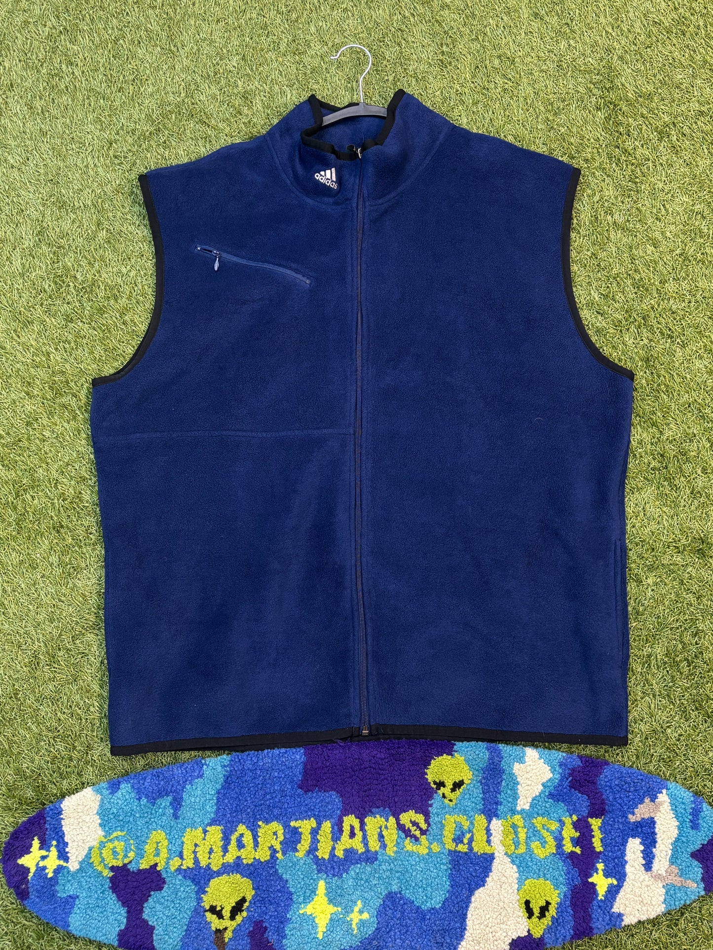 Vintage Fleece Adidas Zipper Vest